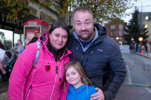 A family enjoying the start of the festive season in Wolverhampton