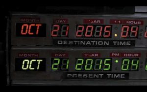The destination reading in the DeLorean gave October 21 2015 as the date far in the future that Marty McFly would go to