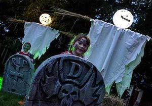 The park is decorated up for visitors