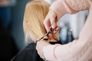 Six-year-old Polly having the chop
