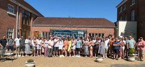 Staff at Advanced Chemical Etching, Telford, celebrating the firm's 25th anniversary