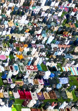 Eid celebrations at Small Heath Park, Birmingham. March 20, 2026. 