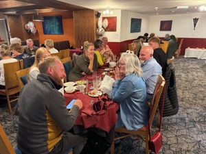 The packed restaurant on Tuesday