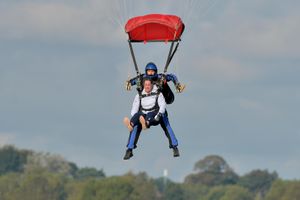 Rebecca Foster from Worcester took on the tandem skydive