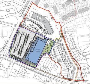 An illustrative masterplan showing the revised development that Lidl is proposing in Bicton Heath. Picture: Whittam Cox Architects