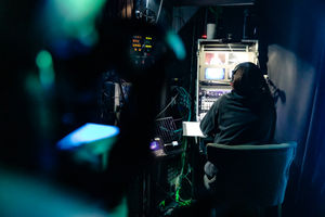 The backstage area is full of light and colour. Photo: Danny Kaan