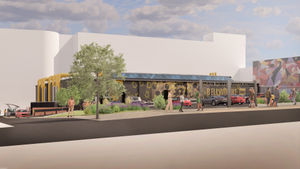 View towards car park from Cleveland Street