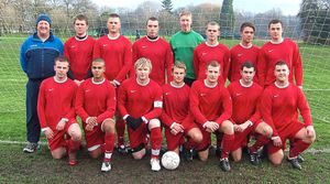 Red alert – Castle Youth line up for a team photograph during the 2009-10 season