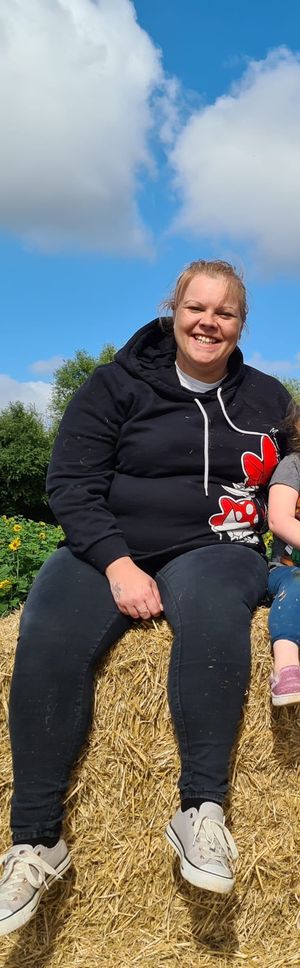 Becks before starting her journey with Slimming World