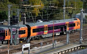 The new train at Wolverhampton railway station