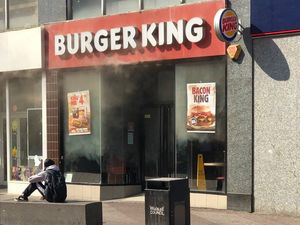 Supporting image for story: Six fire crews battle blaze at Walsall Burger King
