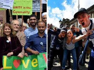 Supporting image for story: Rival anti-terror and unity protesters gather in Walsall town centre
