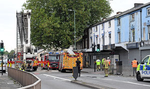 Eight fire crews were called to tackle the blaze
