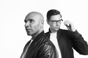 Subjective are Goldie, left, and James Davidson