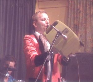 Performing on a vacuum cleaner. I went on the TV show 'What's my Line'
with Angela Rippon. It was Jilly Cooper who guessed what I was miming.
Sadly today, she died. I never in my life thought I'd write a book yet I met the great lady herself all those years ago.