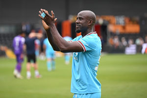 Walsall veteran Albert Adomah came on in the second half against his former club Barnet.