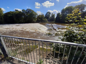 The River Severn in Shrewsbury on September 23, 2025. Picture: LDRS