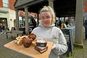 Lauren Chandler from Lolly's cakes at the new artisan market.