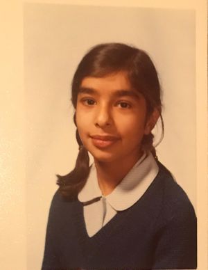 Shobna as a schoolchild. Photo: Shobna Gulati