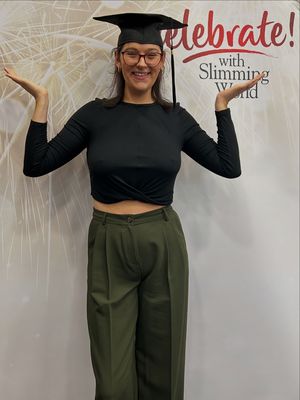 Abby has now graduated as a Slimming World Consultant after losing almost 3 stone
