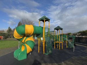 The newly refurbished Tilstock Crescent play area.