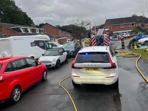 Supporting image for story: No injuries after three homes aflame in village near Telford