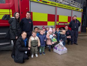 Sharing kindness with Hereford & Worcester Fire and Rscue Service.