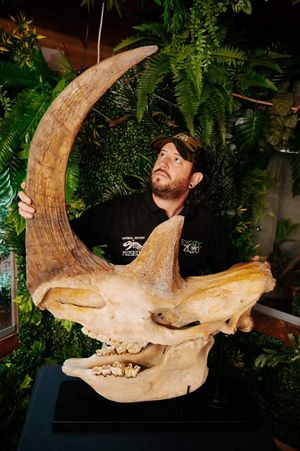 Scott Adams with a giant skull.