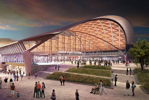 An impression of the planned Curzon Street station in central Birmingham