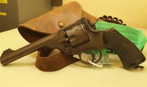 A British Army Webley MK VI Service Revolver was among the guns handed in