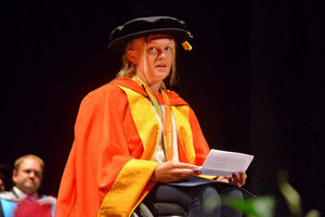Jordanne Whiley MBE during the ceremony