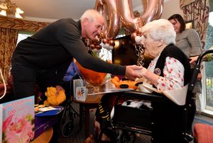 Joan enjoys a chat with Steve Bull.