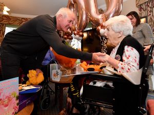 Supporting image for story: Steve Bull surprises life-long Wolves fan on her 100th birthday