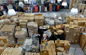 Newlife CEO and co-founder Sheila Brown with the stock which is piling up.