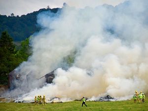 Supporting image for story: Fire crews tackle Church Stretton barn blaze