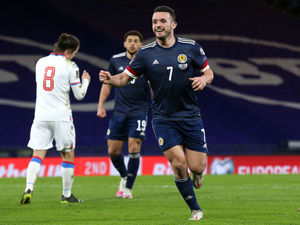 Supporting image for story: Aston Villa midfielder John McGinn at the double to fire Scots to victory