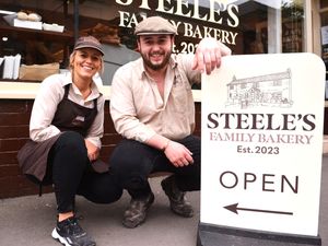 Director and baker Rachel Steele with head baker Joe Steele at Steeles Bakery in Church Stretton on Thursday, May 8, 2025