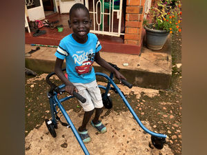 Supporting image for story: Ugandan boy Brian back on his feet thanks to Bridgnorth couple's kindness
