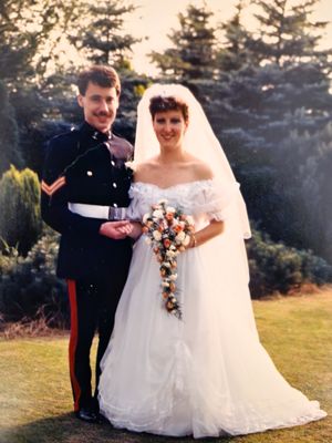 Ian and Wendy on their wedding day