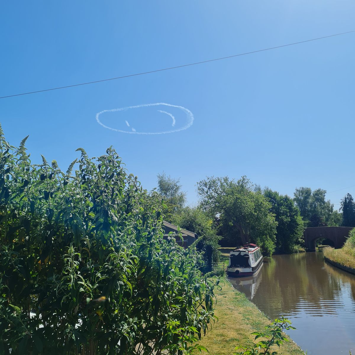Smiley face appears in the sky