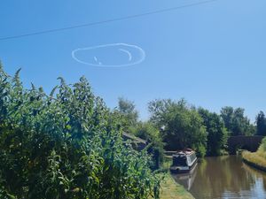 Supporting image for story: Smiley face appears in the sky over Shropshire