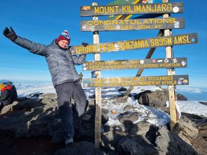 Supporting image for story: Lichfield man conquers Mount Kilimanjaro in memory of his father