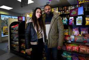 Geeta and Charanjit Doal from Wheaton Aston, who lost their home because of losses racked up by the Horizon computer system when they kept a post office in the village