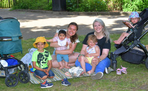 At Walsall Arboretum, the Williamson-Fazal family and the Lungley family