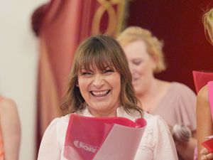 Lorraine Kelly at a cancer reception at Buckingham Palace