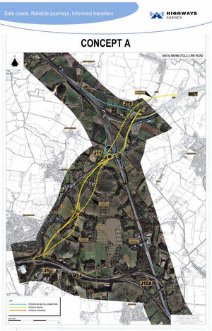 A diagram showing one version of the plans - concept A