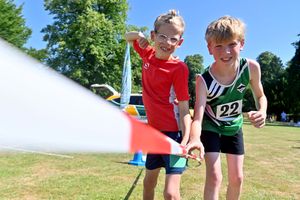 Much Wenlock , Gaskell Recreation ground and in the town, the Wenlock Olympians held there annual event which included a mile run this year. Ted 8 and Seb 11 Nash from Telford.