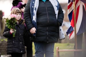 Relatives of the teenage girls who died in the tragedy paid their respects at the ceremony held at Tipton Cemetery