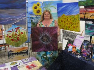 Supporting image for story: Ludlow mother's driveway art sale for hospital