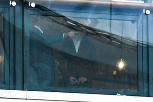 Tom Cruise and Hayley Atwell were spotted waving and putting a thumbs up to fans as they filmed. Photo: SnapperSK